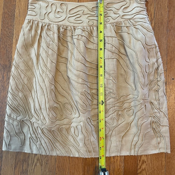 Diane Von Furstenberg Tan Linen Skirt - Picture 3 of 9